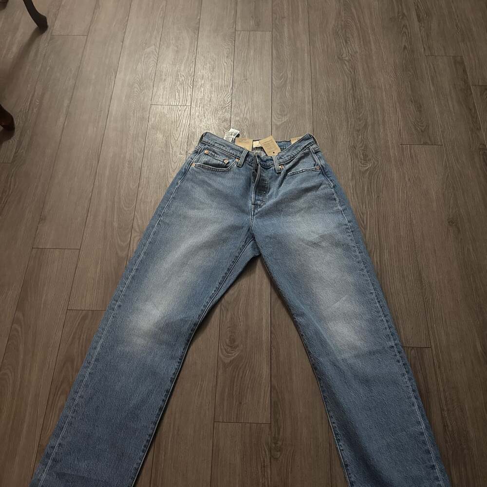 Vintage 90s Levi's 501 Made in USA Button Fly Light Wash Faded Blue Denim Jeans